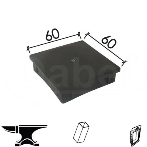 Dabel čep za bravarsku kutiju ČP21 Crna 60x60mm DP1