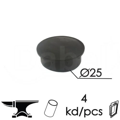Dabel čep za bravarsku kutiju ČP22 Crna fi25mm (4kom) DBP1