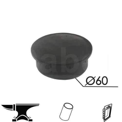 Dabel čep za bravarsku kutiju ČP22 Crna fi60 2mm DP1