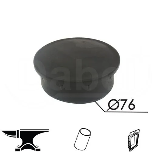Dabel čep za bravarsku kutiju ČP22 Crna fi76 2,5mm DP1