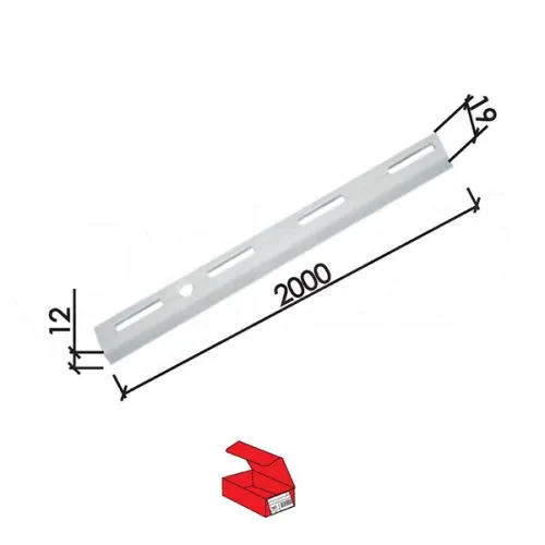 Dabel šina za modul nosače pol m5000 bela 2000/19/12 mm