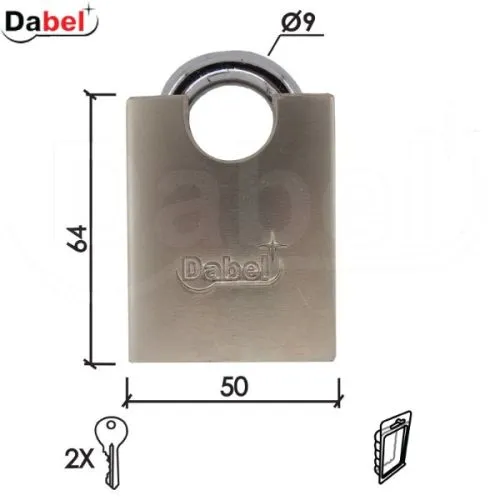 Dabel katanac KA2012 Mat-Ni 50x64/fi9mm 2K DBP1