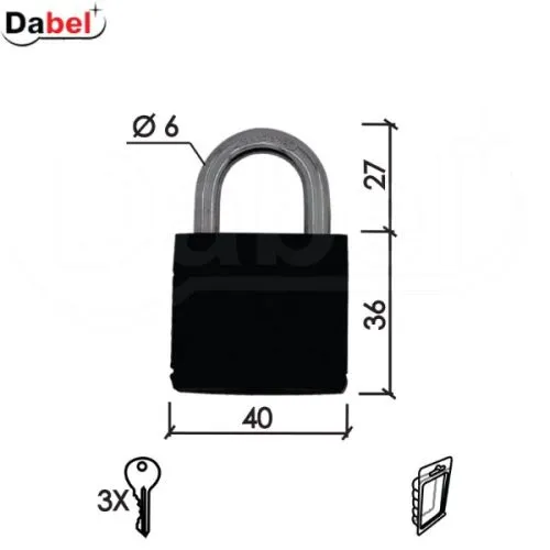 Dabel katanac KA2040 Cm 40x36/27/fi6mm 3K DBP1