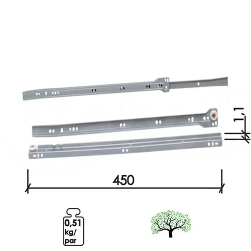 Dabel klizač fioka kl5100 bela 450/1,1 mm q