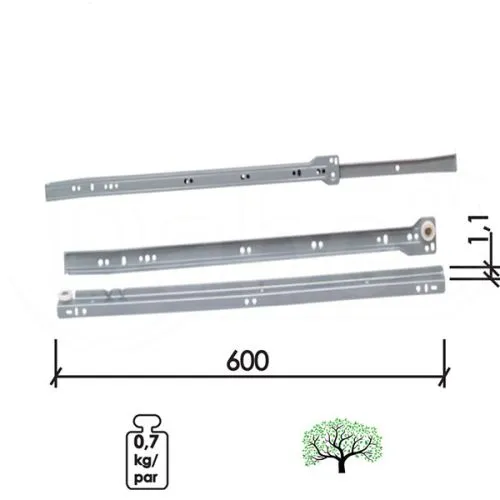 Dabel klizač fioka kl5100 bela 600 mm q