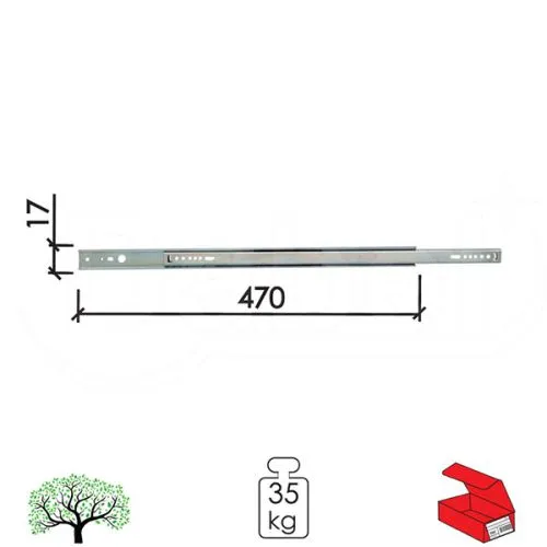 Dabel klizač mikro kl17 znb 470 mm q