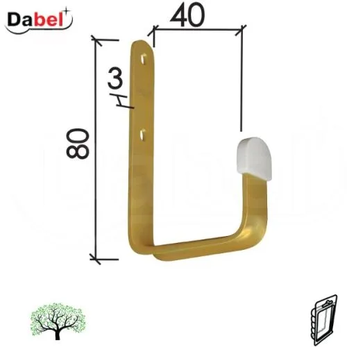 Dabel kuka za kaput v10 znž 80x40x3 mm dsp