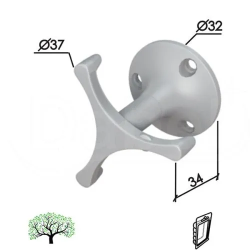 Dabel kuka za kaput v11 ni-sat 37x37x44 mm dbp1