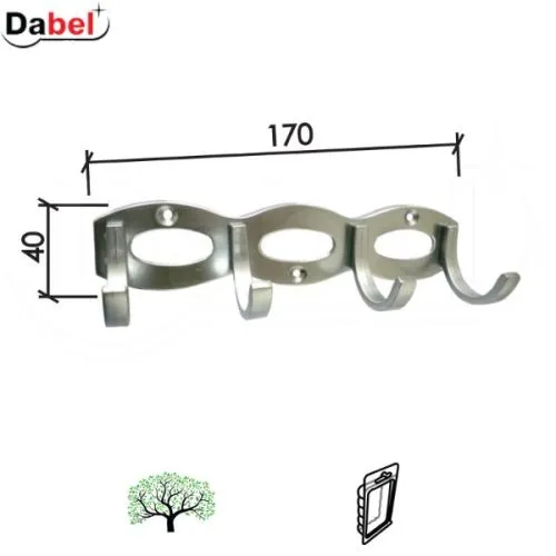 Dabel kuka za kaput v52 mat-hr 170x40 mm dbp1