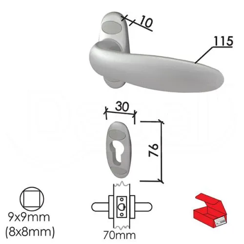 Dabel kvaka roz za alu v goč r9006 30/76/10/115/8/9 mm