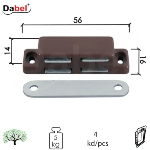 Dabel magnet za nameš m4124 braon 56/16/14 mm 4kom 5kg