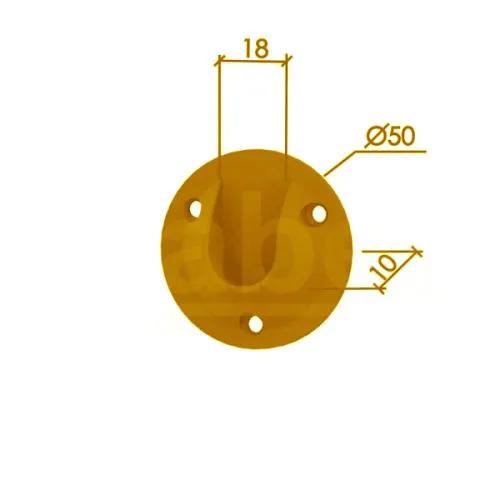 Dabel nosač šipke ns1 oker 18/10/fi50 mm (2kom) dbp1