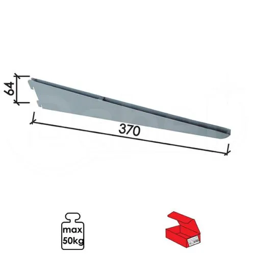 Dabel nosač police modularni n3101 silver 370/64 mm q