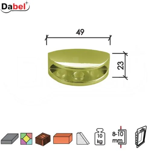 Dabel nosač za stak policu n31 ms 49/23/8-10 mm 2kom 10kg
