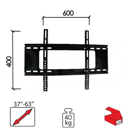 Dabel nosač za tv n100 crna 37-63/600x400 mm/40kg