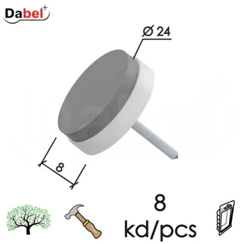 Dabel podloška filc sa ekserom f04 bela fi24 mm (8kom)
