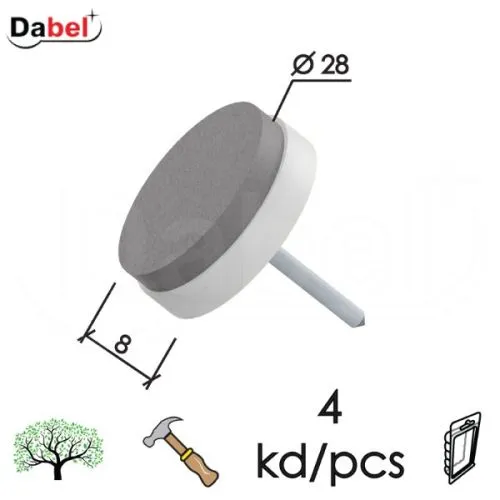 Dabel podloška filc sa ekserom f04 bela fi28 mm (4kom)