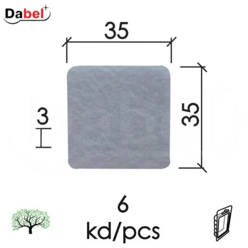 Dabel podloška filc samol. za nameš f01 bel 35x35x3 6kom