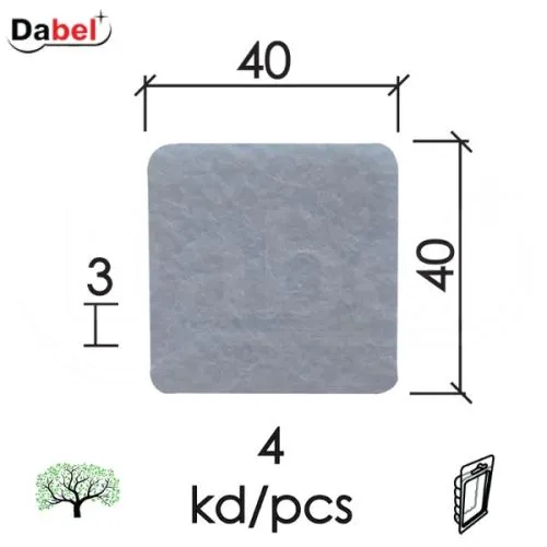 Dabel podloška filc samol. za nameš f01 bel 40x40x3 4kom
