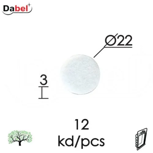Dabel podloška filc samol. za nameš f01 bel fi22x3 12kom
