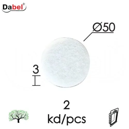Dabel podloška filc samol. za nameš f01 bela fi50x3 2kom
