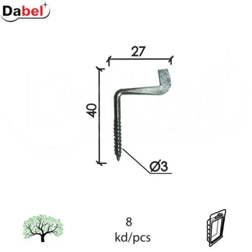 Dabel rajber R1 ZnB 3,0x40x27mm (8kom) XPD