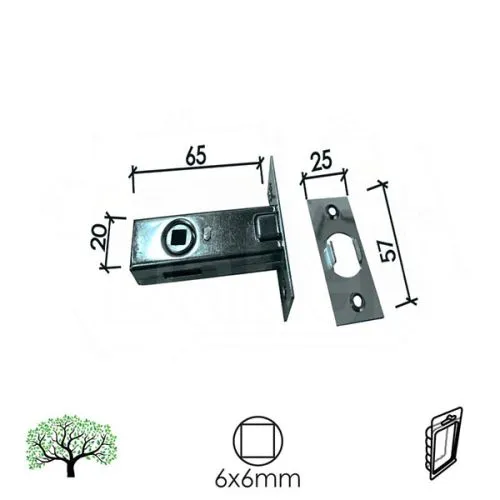 Dabel reza za vrata 126 nikl 45/67/6x6 mm ukopavajuća