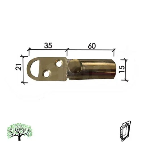 Dabel reza za vrata 600 ms 60 mm