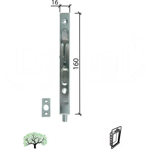 Dabel rigla za drvena vrata rl4017 hr 160/16/14 mm dp1