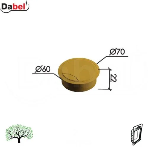 Dabel rozeta za kablove ma04 oker fi60/70/22 mm dbp1