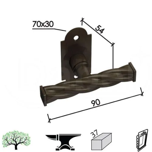 Dabel ručica za prozore irig-p crna 7x7 mm fp1q