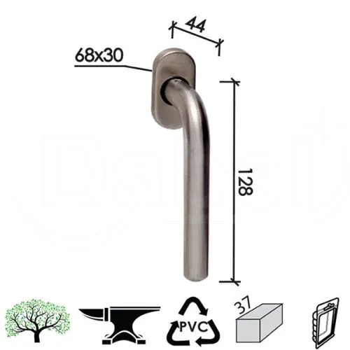 Dabel ručica za prozore nela-p inox 7x7/34 mm dp1