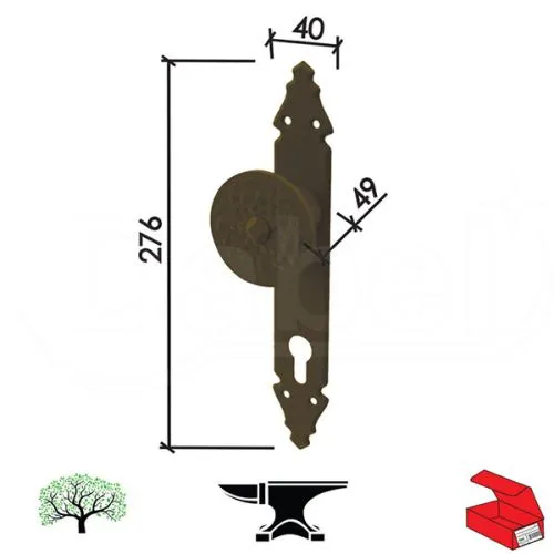 Dabel rukohvat za vrata ru3000 ab x276/40/49 mm q