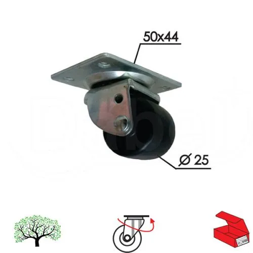 Dabel točak za kontejner rotirajuci TA2 ZnB 50x44mm 70kg Q