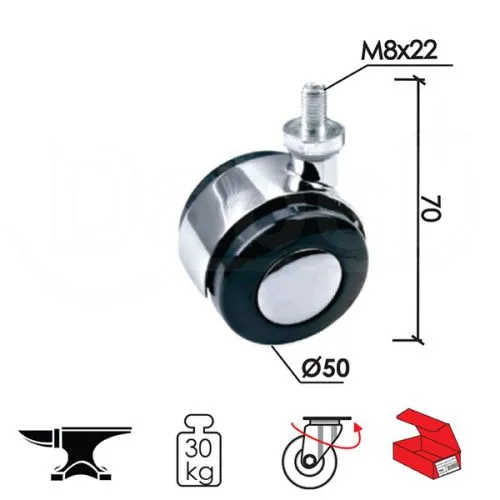 Dabel točkić rotirajući t4110 hr fi50x70/m8x15 mm opd