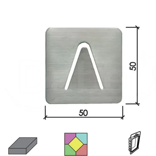 Dabel vešalica samolepljiva v61 inox 50x50 mm dbp1