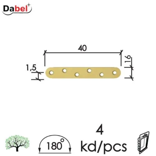 Dabel vezač ravni vez10 znž 60x16x1,5 mm (4kom) dsp