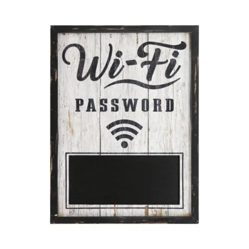 Dekoratvni zidni znak za WiFi password 30x40cm