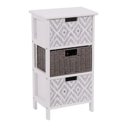 DiMo Makeba fioke mdf 34x25x62cm belo/sivo