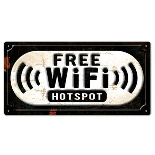 DiMo zidna dekoracija metalna free wifi 30x15cm