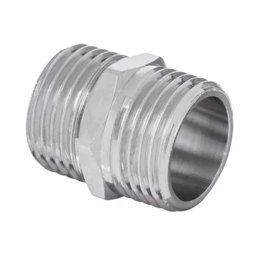 Dupli nipl niklovani 3/8 Komak