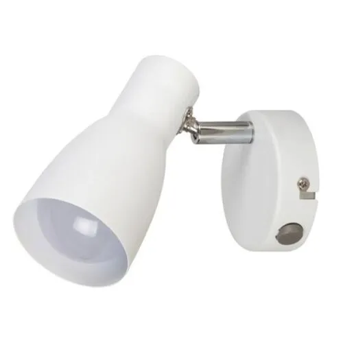 Ebony zidni spot E27 max 20W, beli