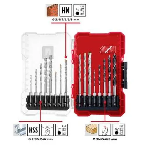 Einhell 16-delni set burgija E 6.3 1/4 M-Case