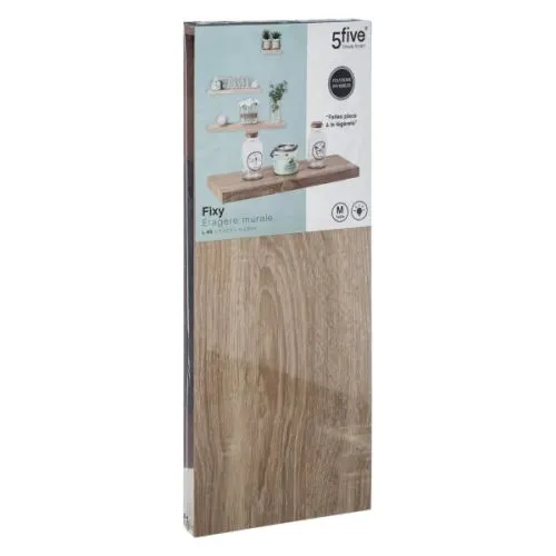Five zidna polica, 60x23,5x3,8 cm, MDF drvo, natural