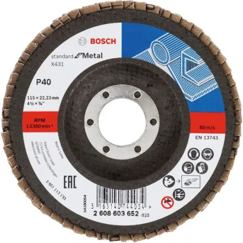 FLAP DISK IZV. X431 ZA METAL STD. 115MM G80 BOSCH