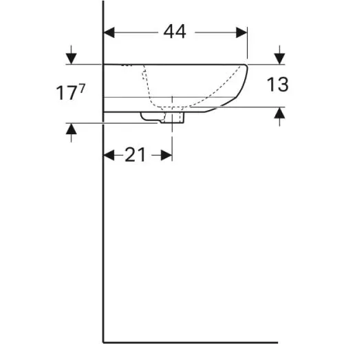 Geberit Selnova lavabo 550x440 mm