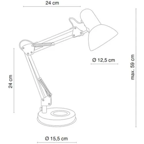 Globo Famous stona lampa 1xE27 40W 230V crvena