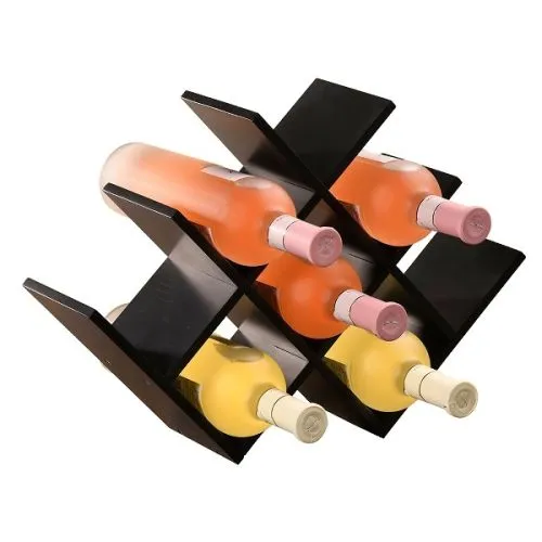 Kesper polica za vino crna 46.5x12x30 cm
