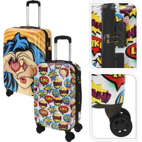 Kofer sa točkićima Pop Art Design 38x22x58cm