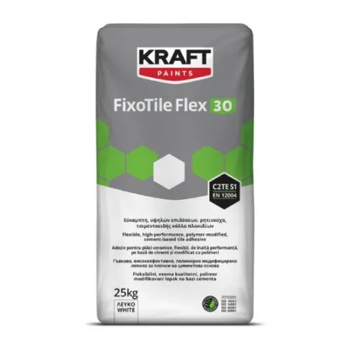 Kraft FixoTile Flex 30 lepak za pločice, beli, 25 kg